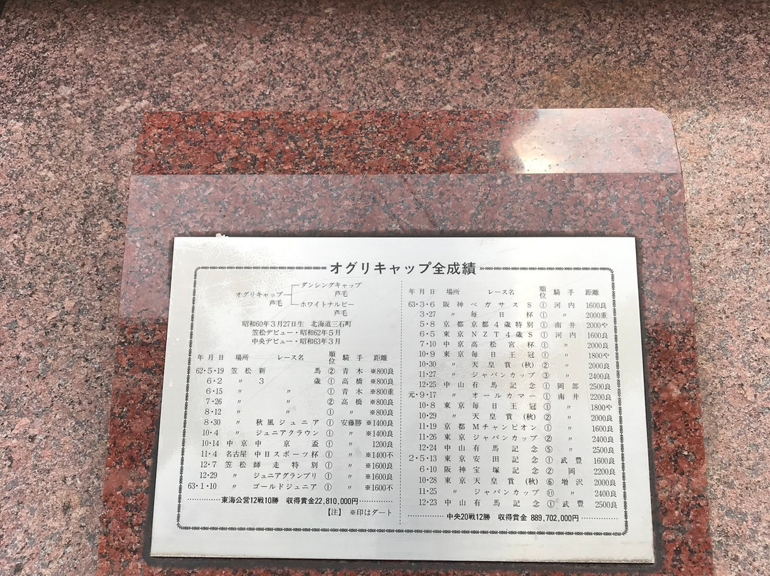 Oguri Cap Statue-笠松町必去景点