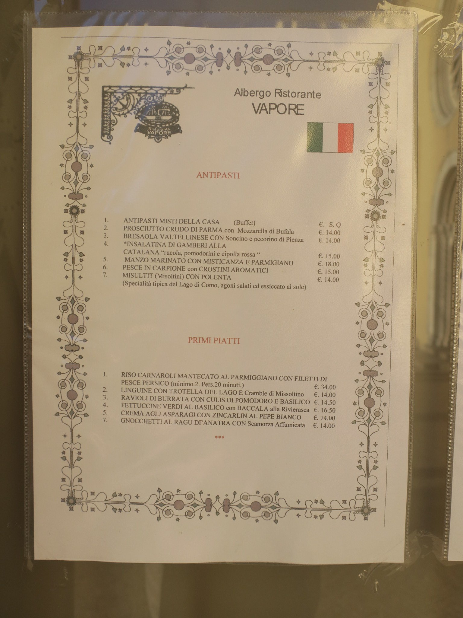 Albergo Ristorante Vapore-餐饮