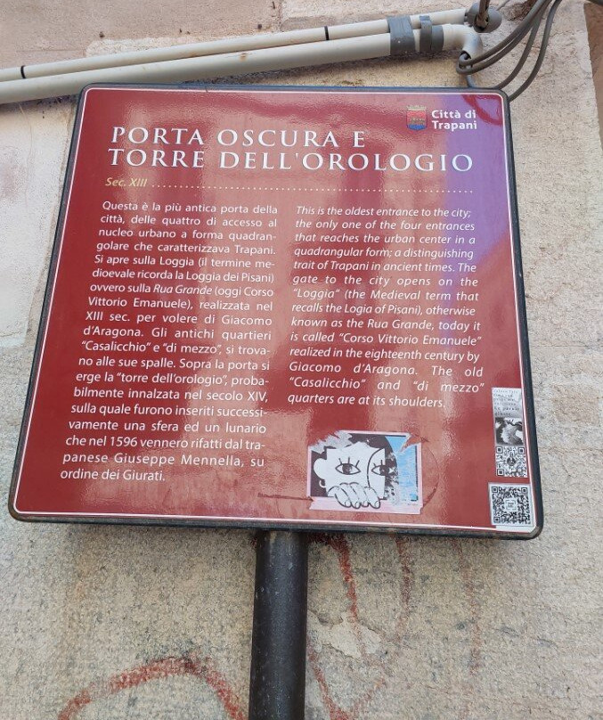 Porta Oscura e Torre Dell'Orologio-特拉帕尼省必去景点