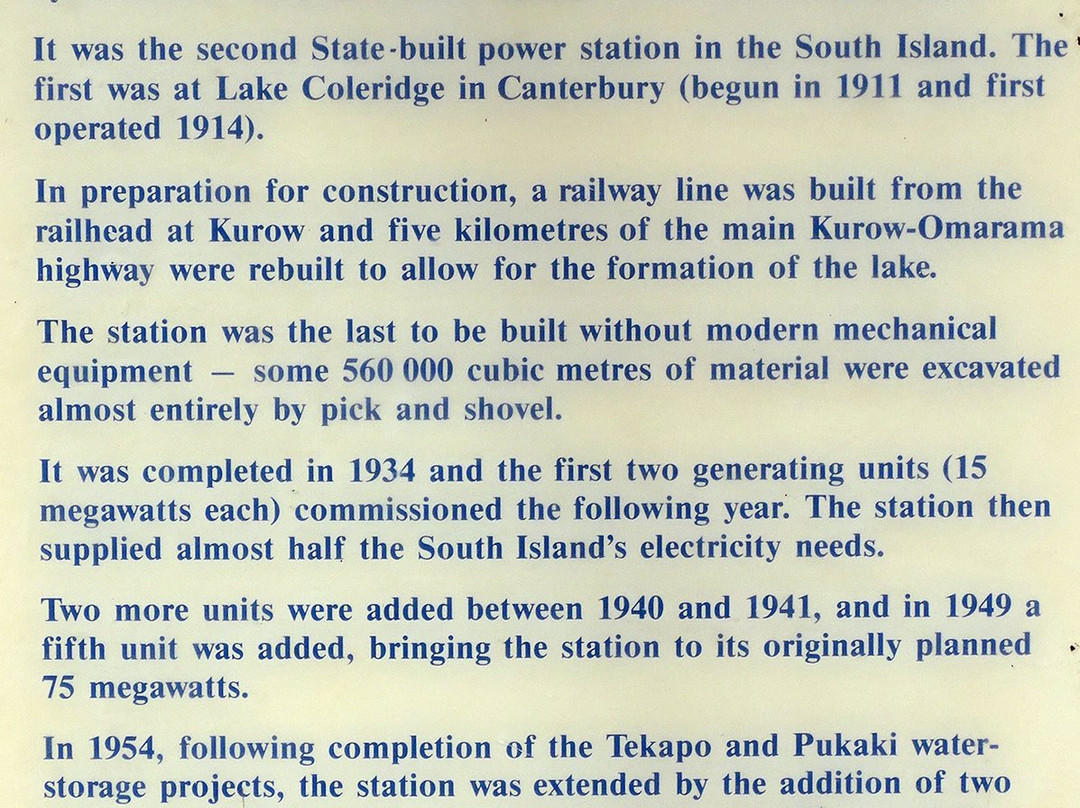 Waitaki Hydro Station Lookout景点图片