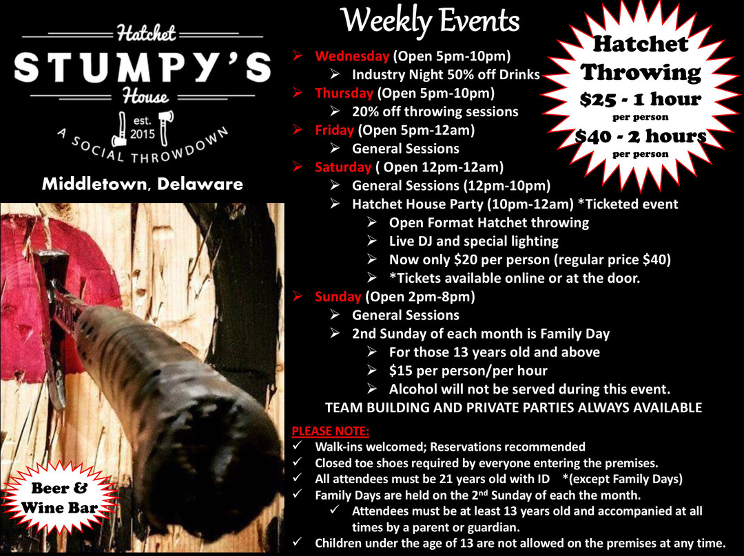 Stumpy’s Hatchet House-Middletown必去景点