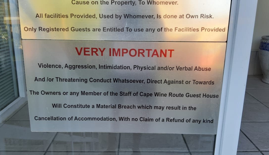 Cape Wine Route Guest House主图