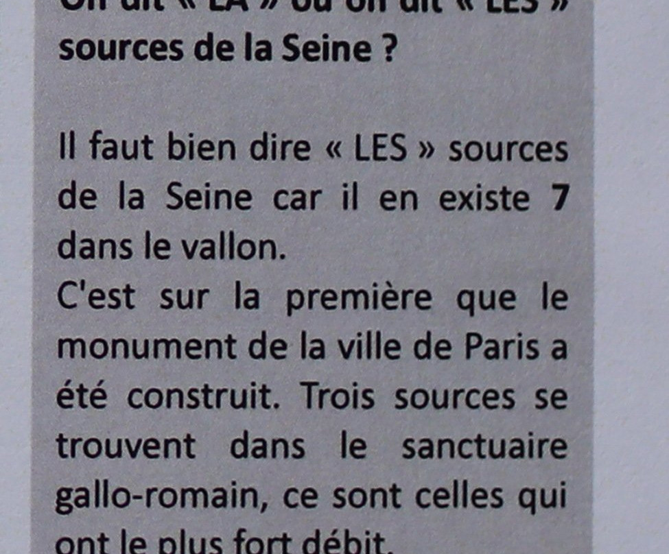 La Source de la Seine景点图片