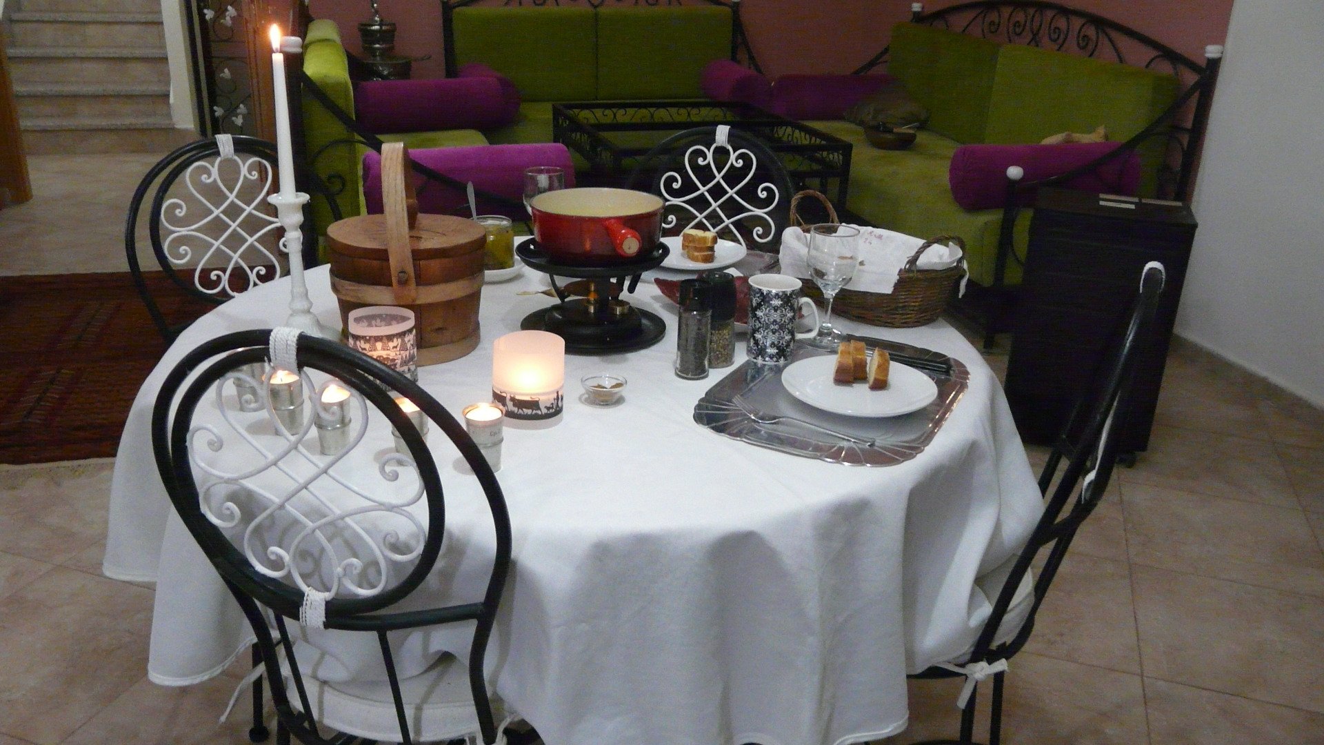 Gite Ferme D'hotes Les Jardins D'azrou-餐饮