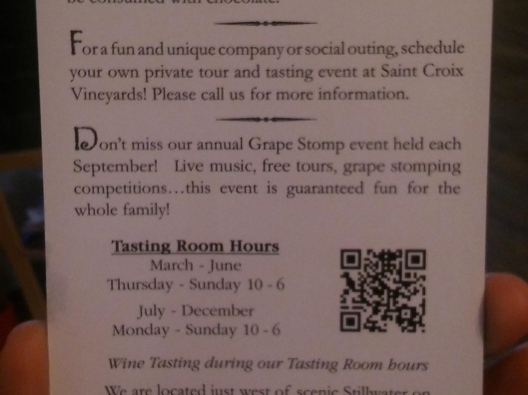 Saint Croix Vineyards-斯蒂尔沃特必去景点