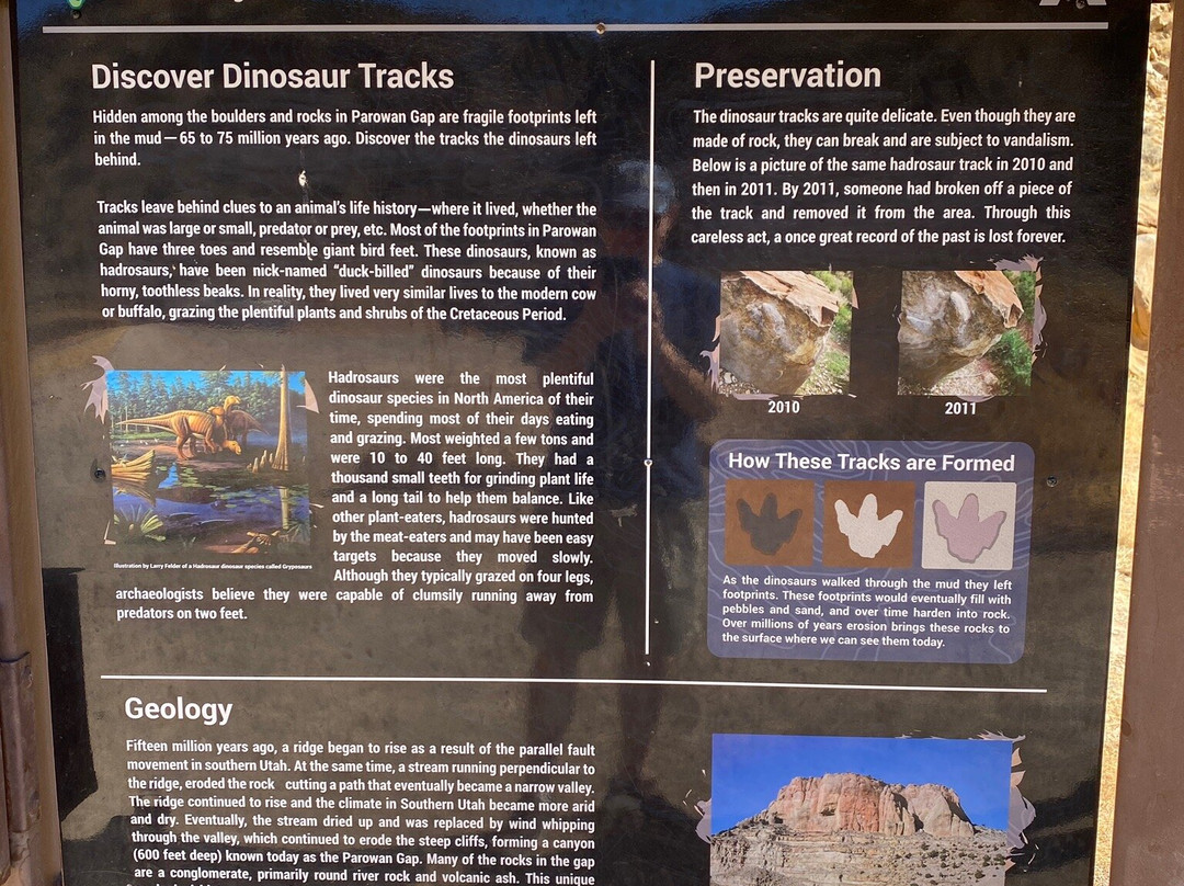 Dinosaur Footprint Parowan Gap-Parowan必去景点
