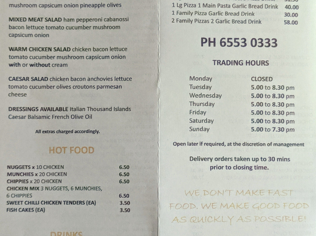 Wingham Pizza and Pasta