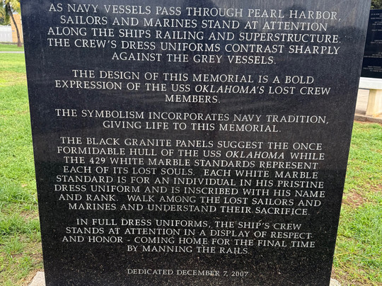 俄克拉荷马战舰纪念馆-火奴鲁鲁必去景点