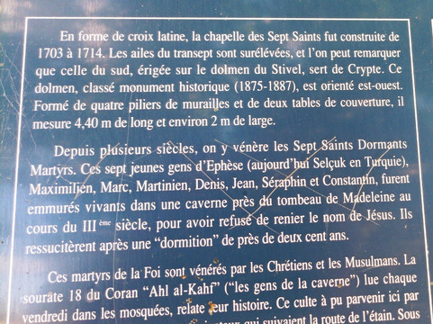 Chapelle Et Dolmen Des Sept-saints