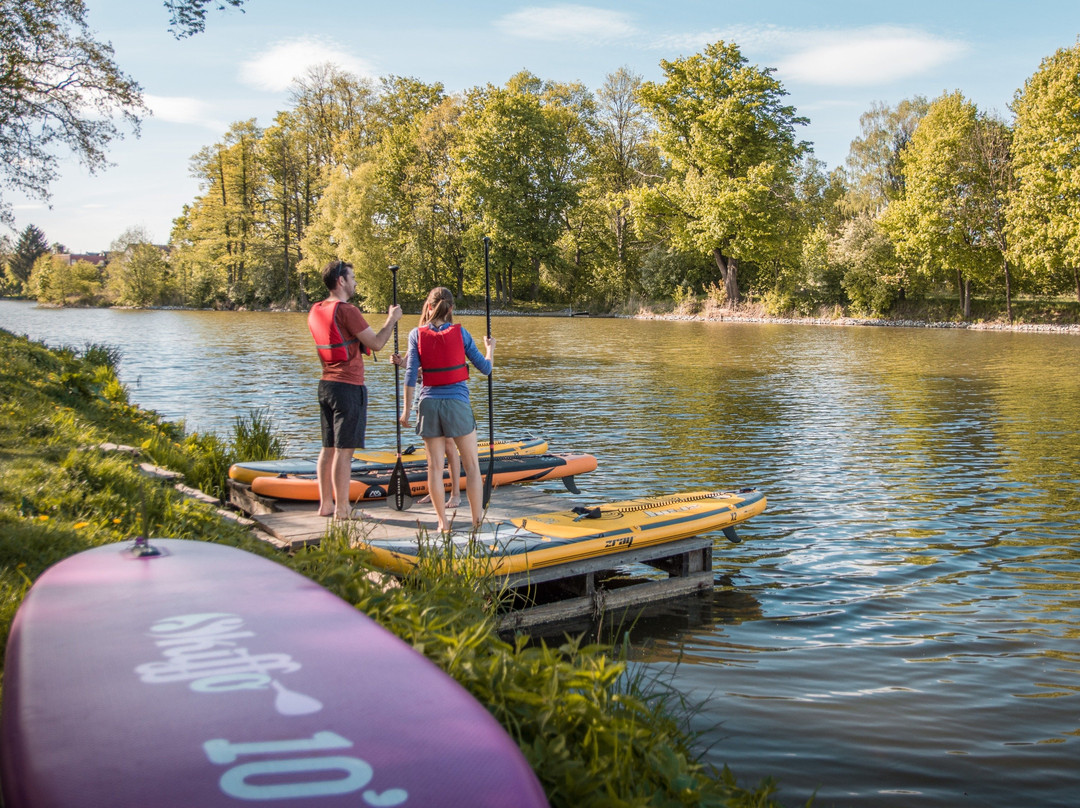 Paddleboarding in Telč-泰尔奇必去景点