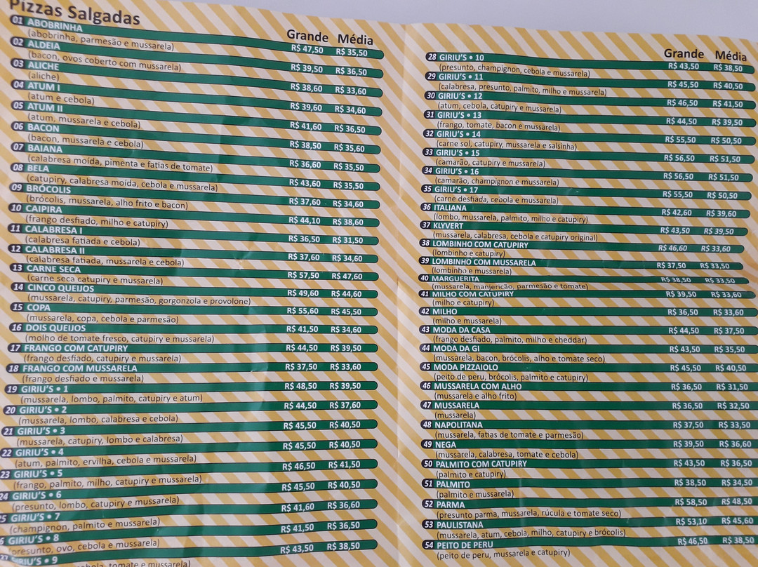 Girius Pizzas Esfihas E Doces