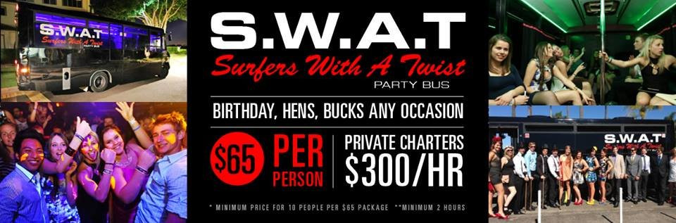 Swat Party bus-黄金海岸必去景点