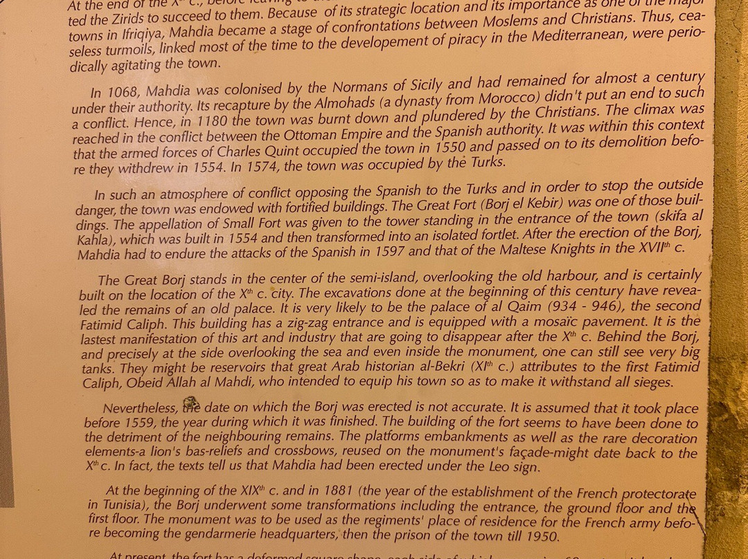 Fort Ottoman Borj El Kebir-马赫迪耶必去景点