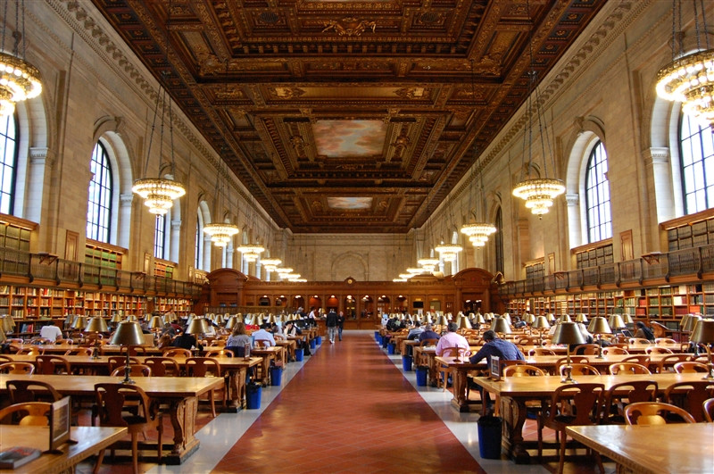纽约公共图书馆景点图片