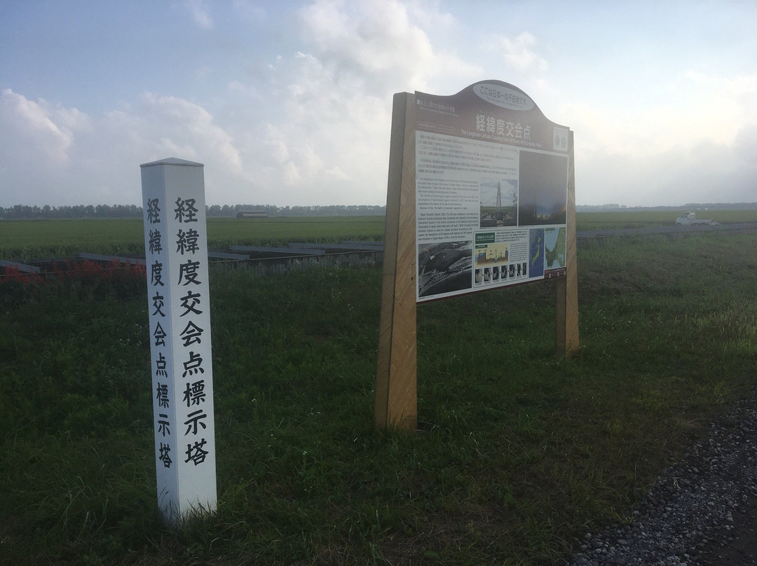The monument of latitude-longitude confluens-大泻村必去景点