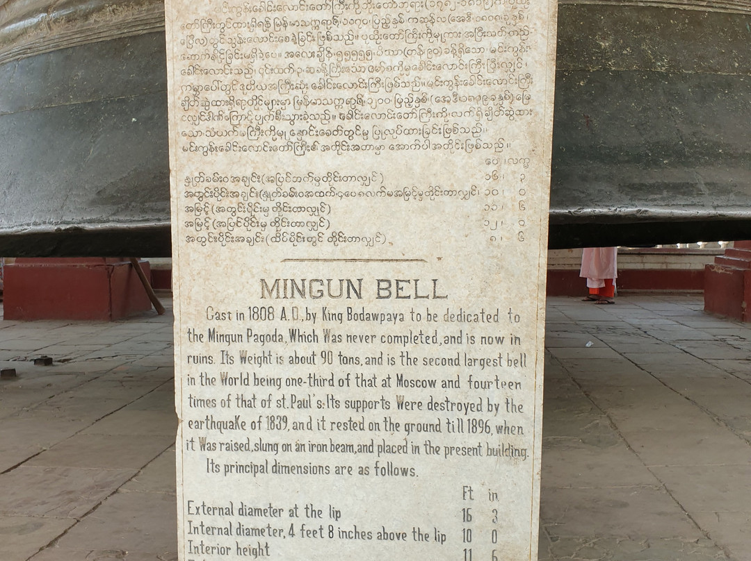 Mingun Bell-敏贡古城必去景点