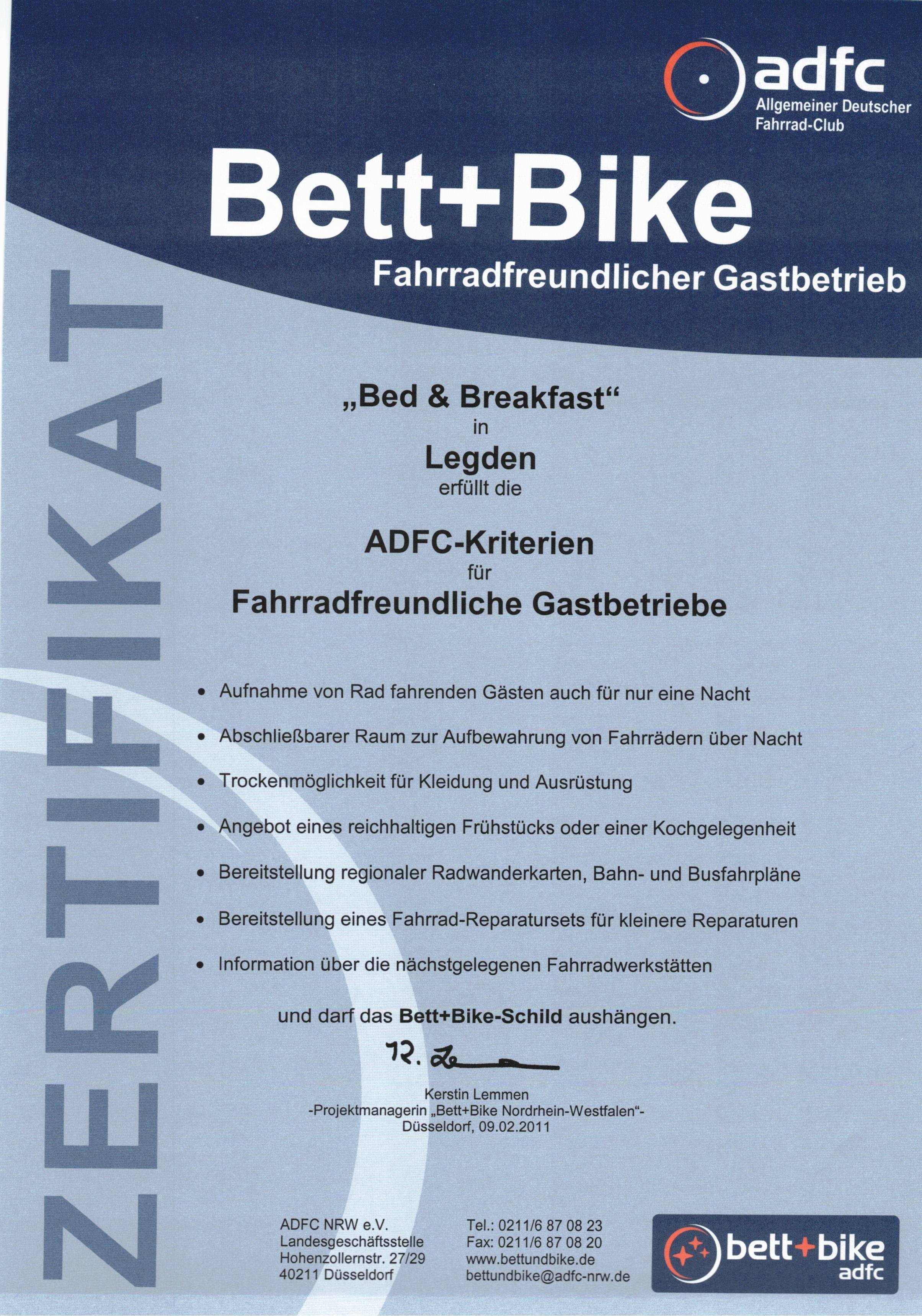 Bed & Breakfast Fruhstuckspension Legden-官方