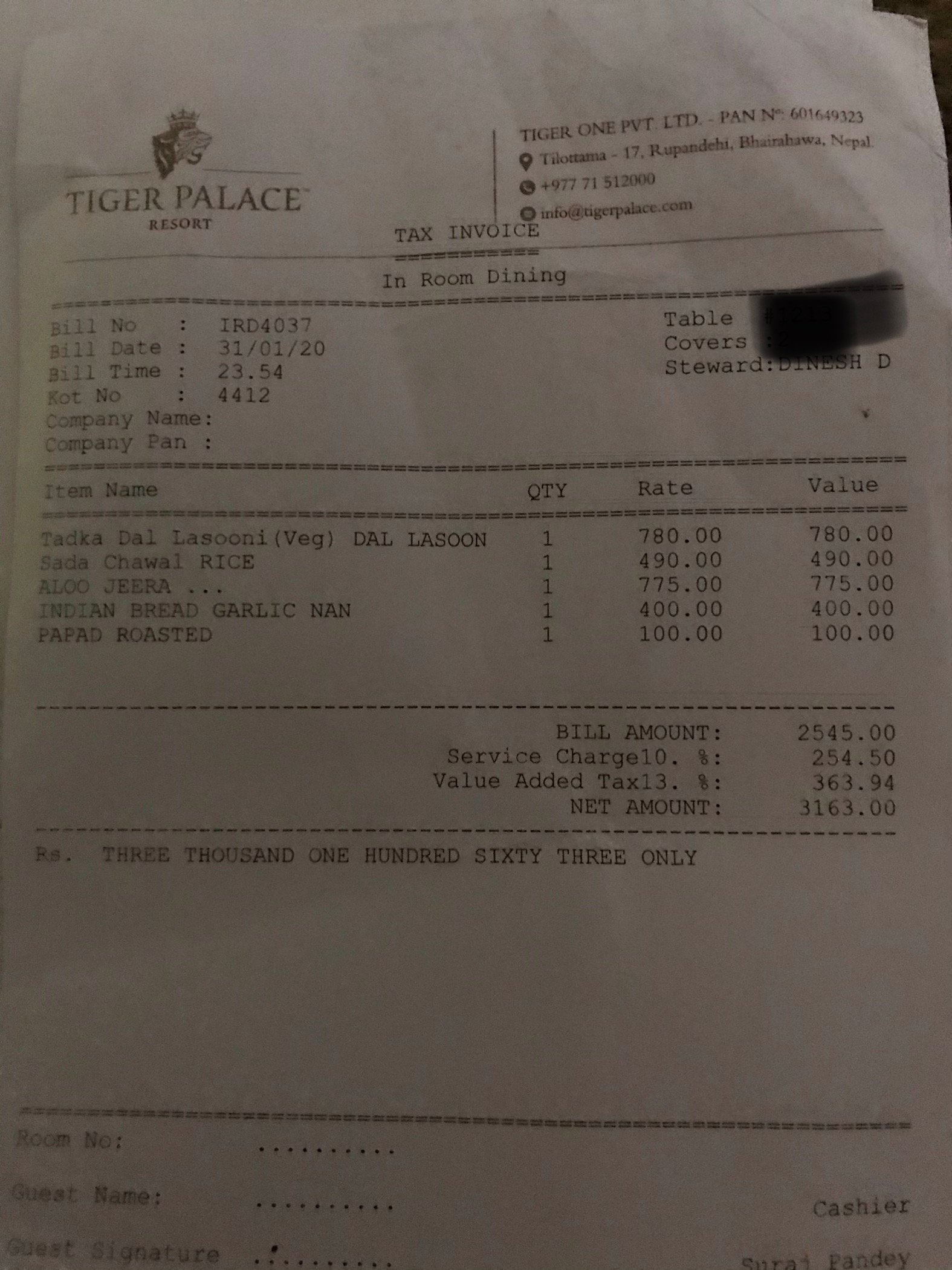 Tiger Palace Resort-餐饮
