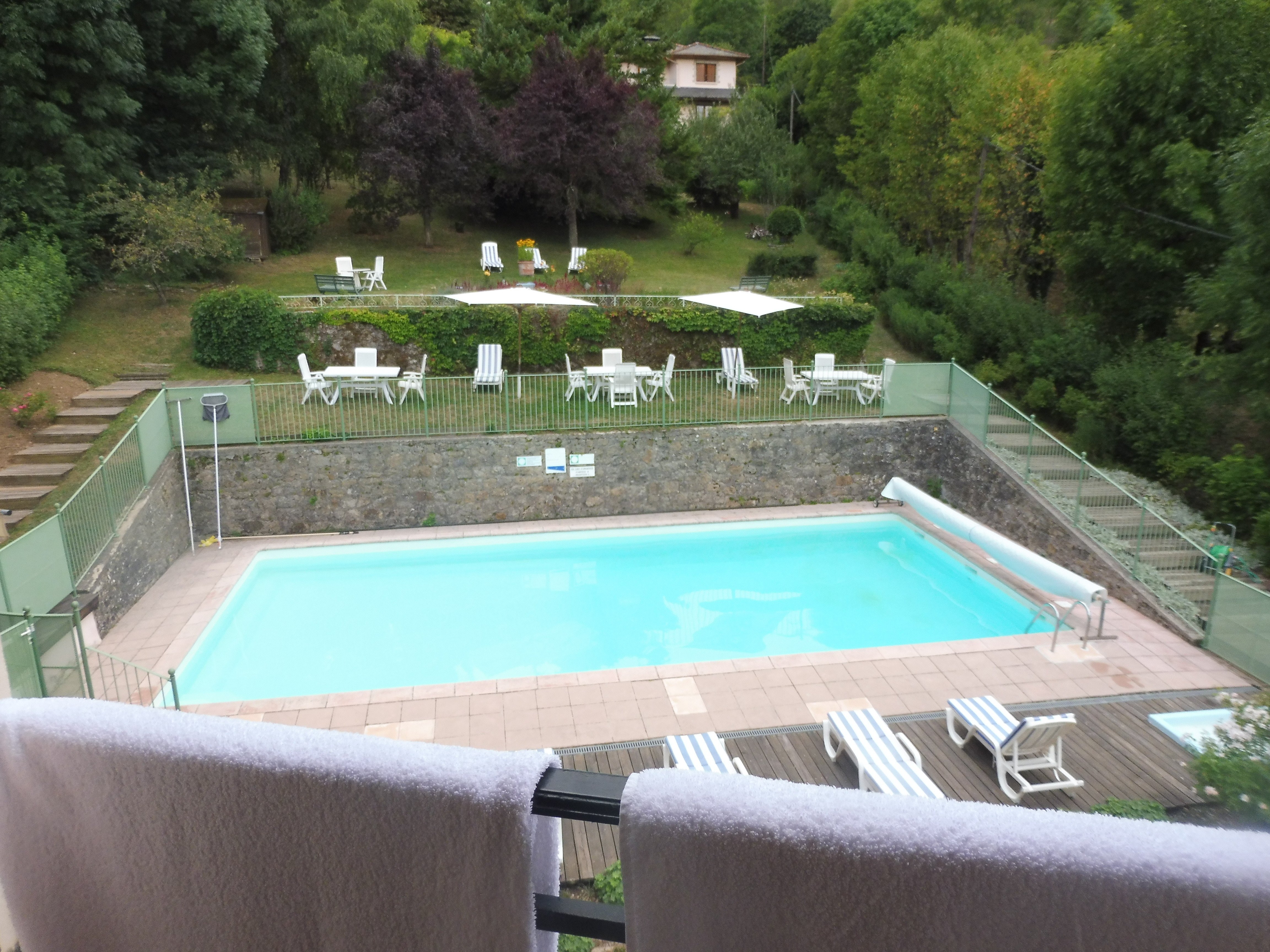 Logis Hôtel Restaurant Le Mont Aigoual-泳池