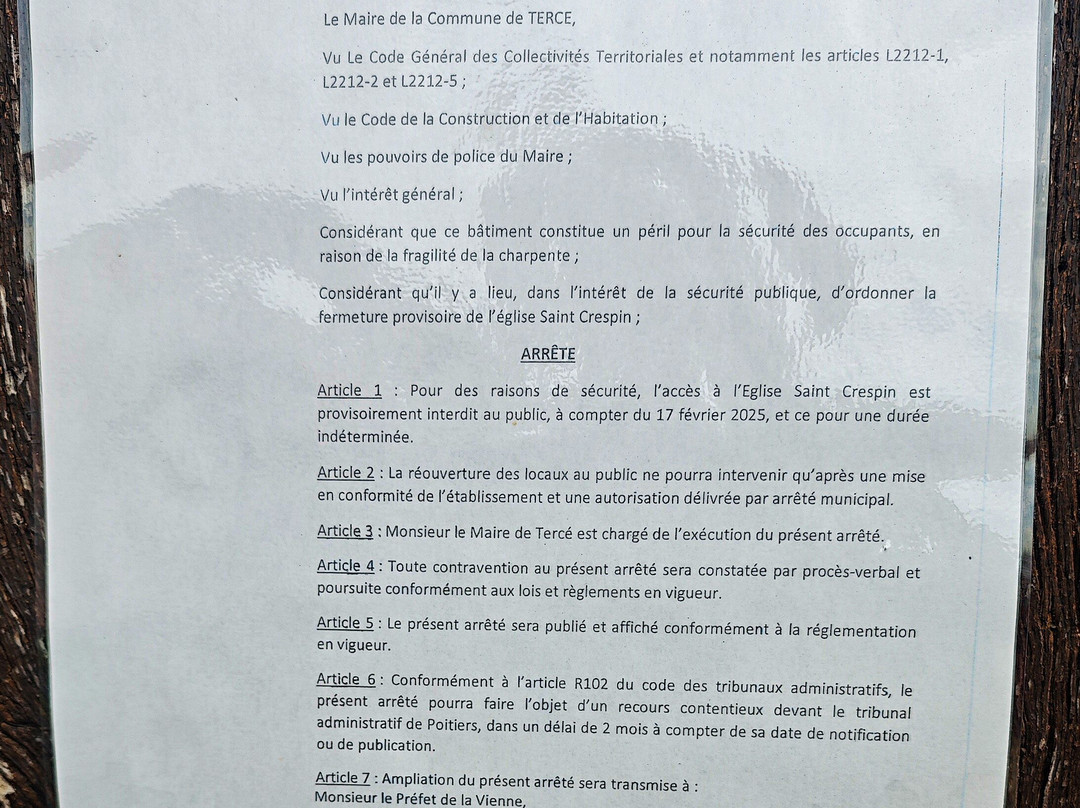 Église Saint-Crespin et Saint-Crespinien-Terce必去景点