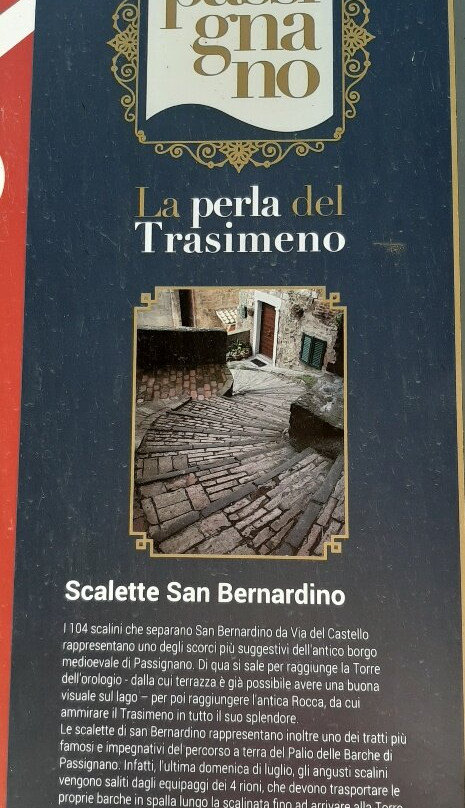 Scalette di S. Bernardino-Passignano sul Trasimeno必去景点