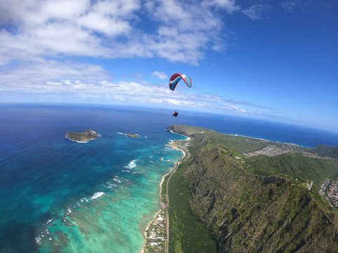 O'ahu Hawaii Tandem Paragliding-威玛纳诺必去景点