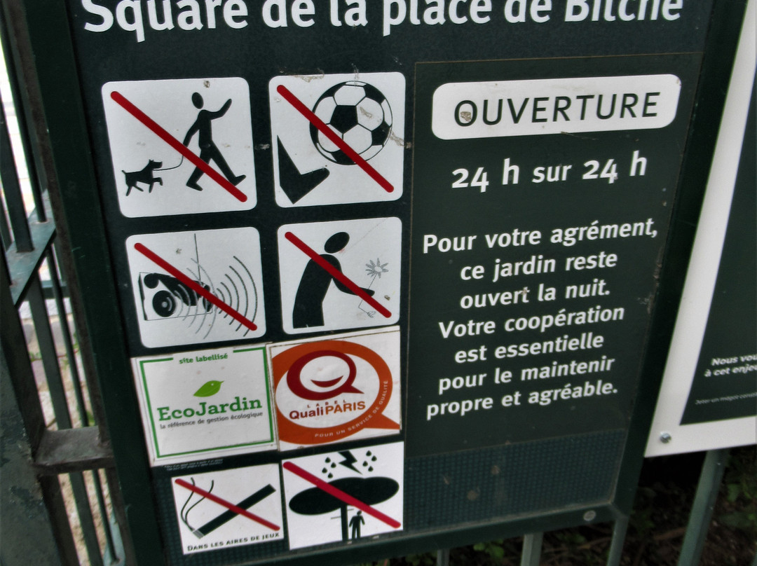Square de la place de Bitche-巴黎必去景点
