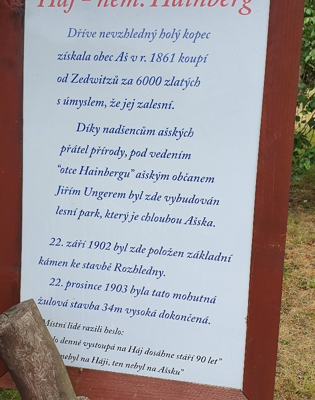 Rozhledna Háj u Aše-As必去景点