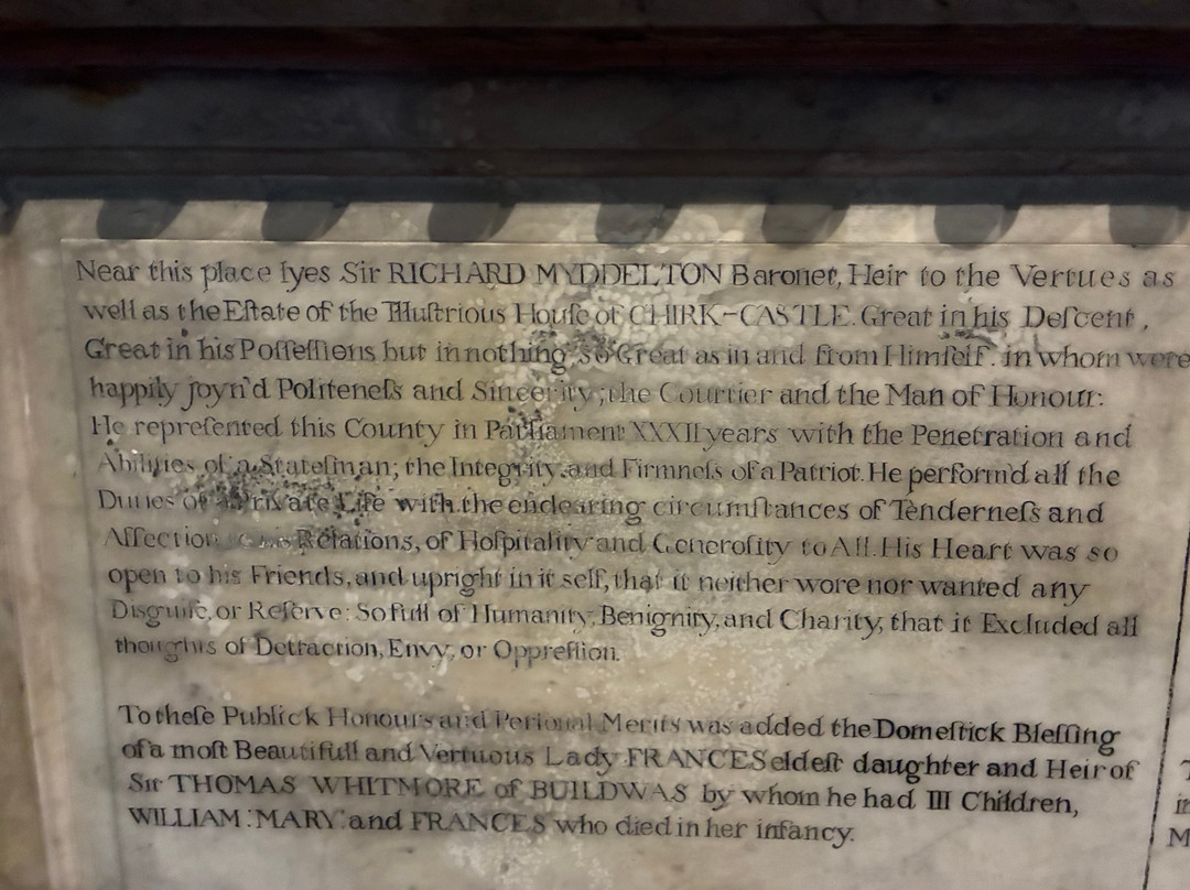 Myddleton Memorials, St Mary's Church-Chirk必去景点