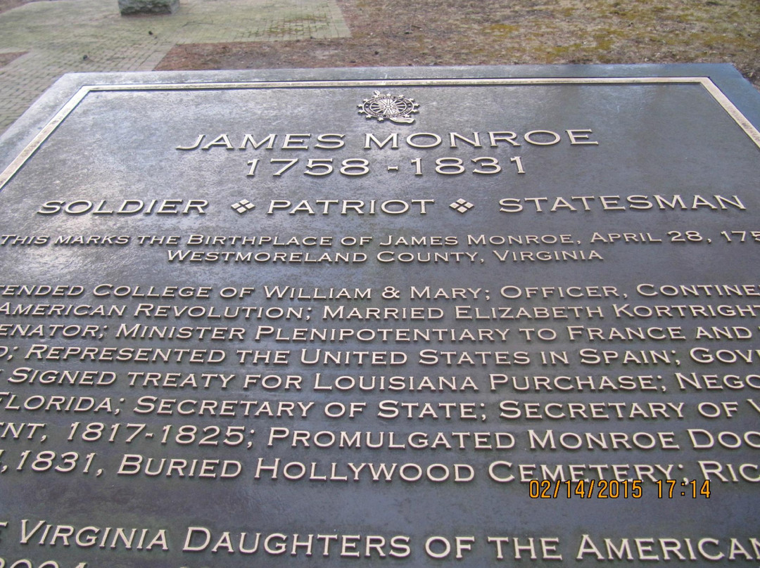 James Monroe Birthplace-Colonial Beach必去景点