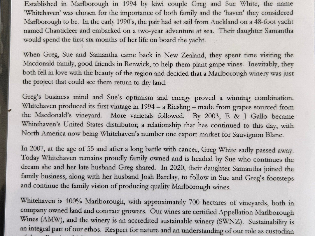 Whitehaven Wines Cellar Door-布伦海姆必去景点