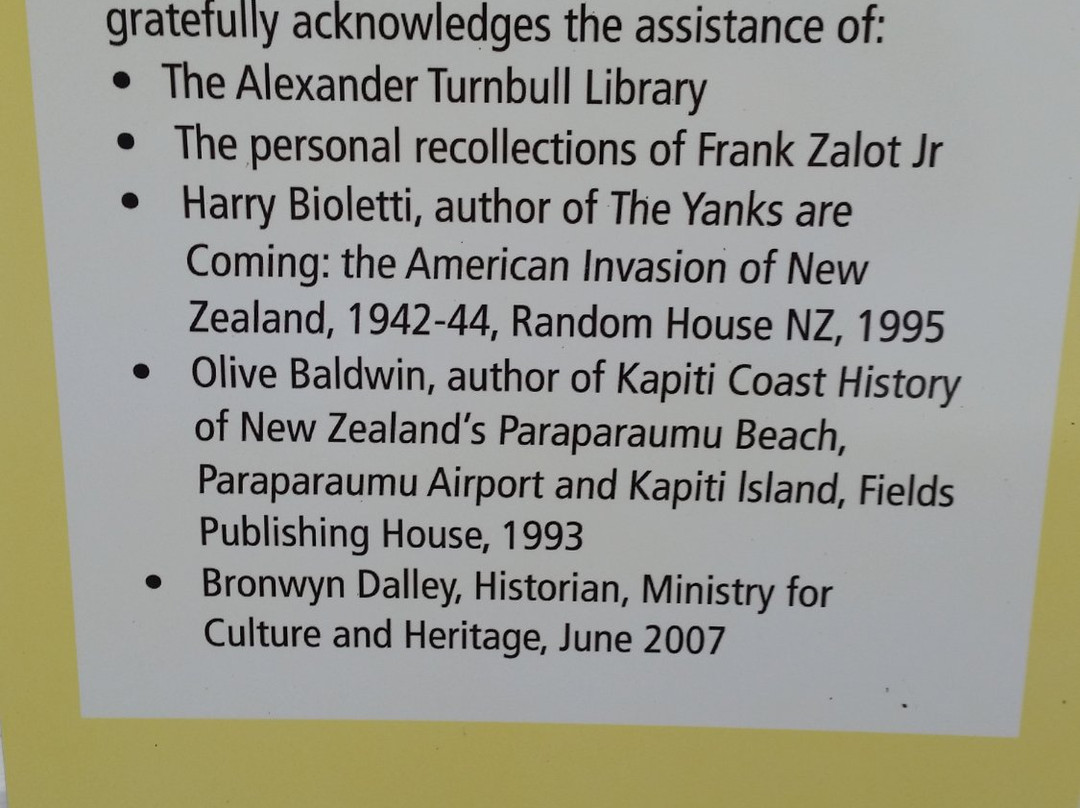 US Marine Memorial in New Zealand景点图片