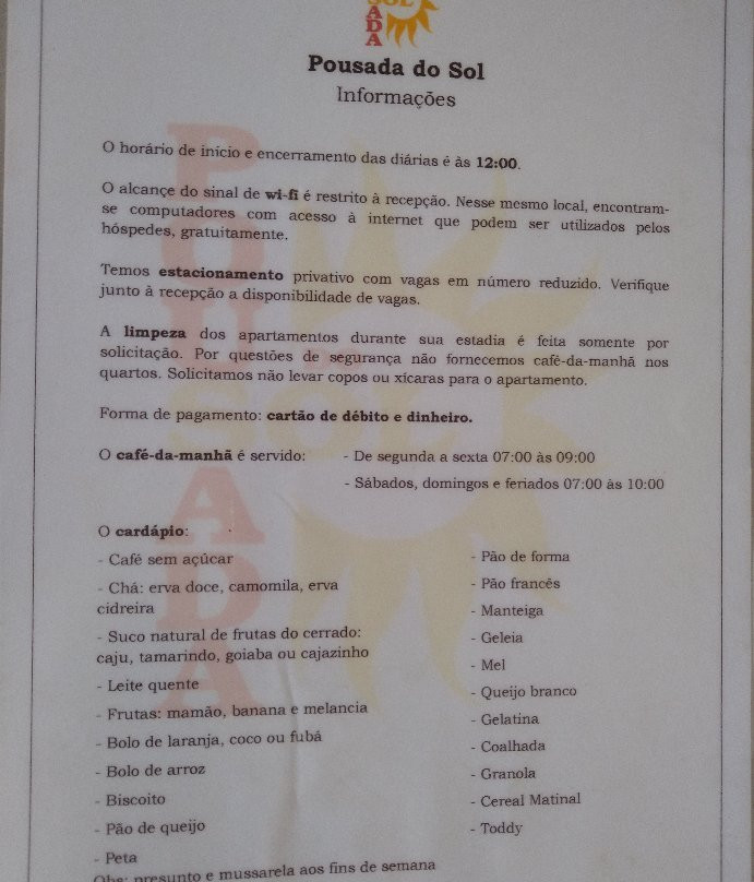 Pousada Do Sol主图