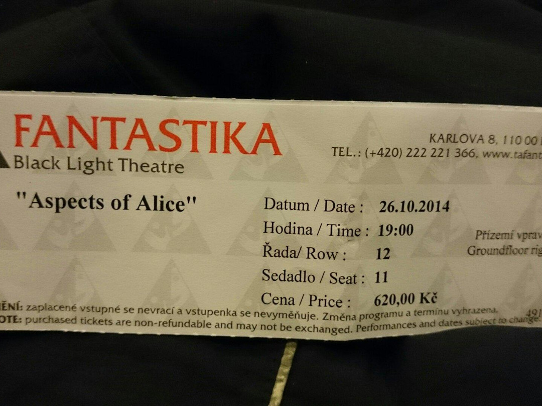 Ta Fantastika Black Light Theatre-布拉格必去景点