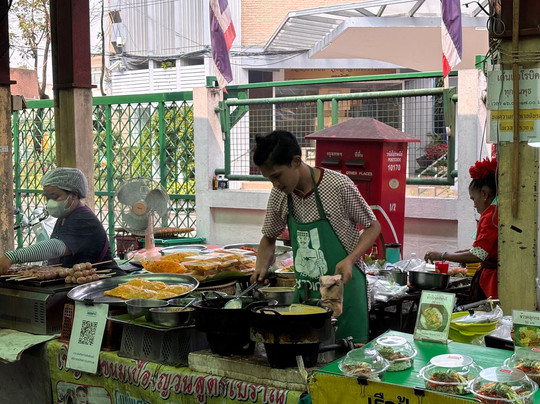 赛寺院水上集市-曼谷必去景点