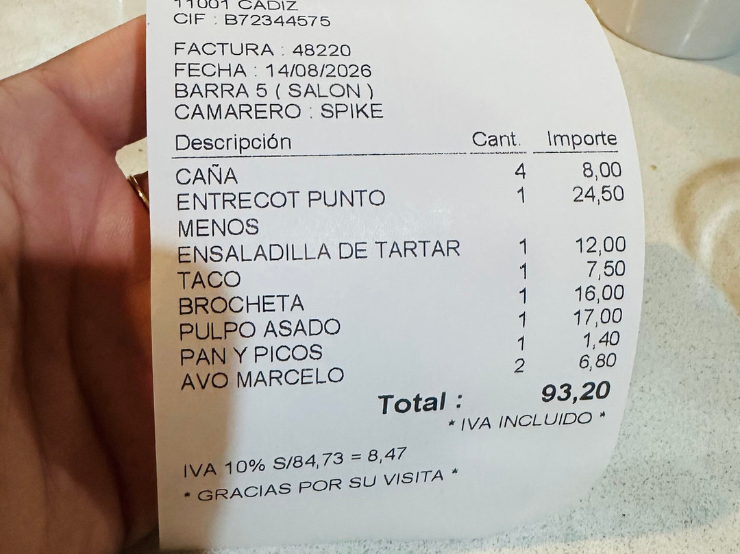 Lacandela tapas bar, Cadiz