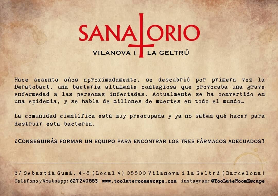 Too Late Room Escape-比利亚努埃瓦－赫尔特鲁必去景点