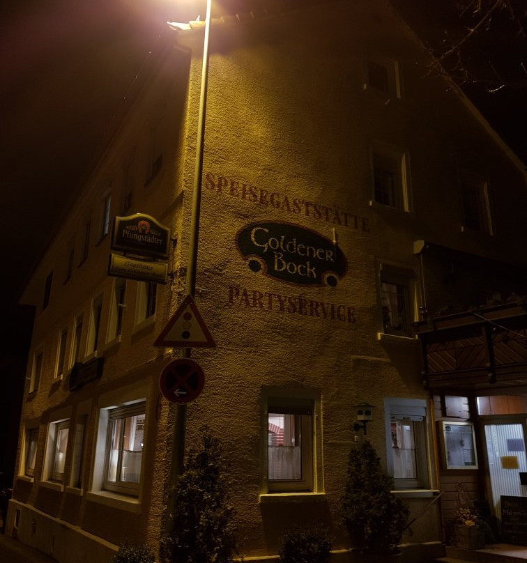 Heiligkreuzsteinach餐馆和美食-Gasthaus Goldener Bock