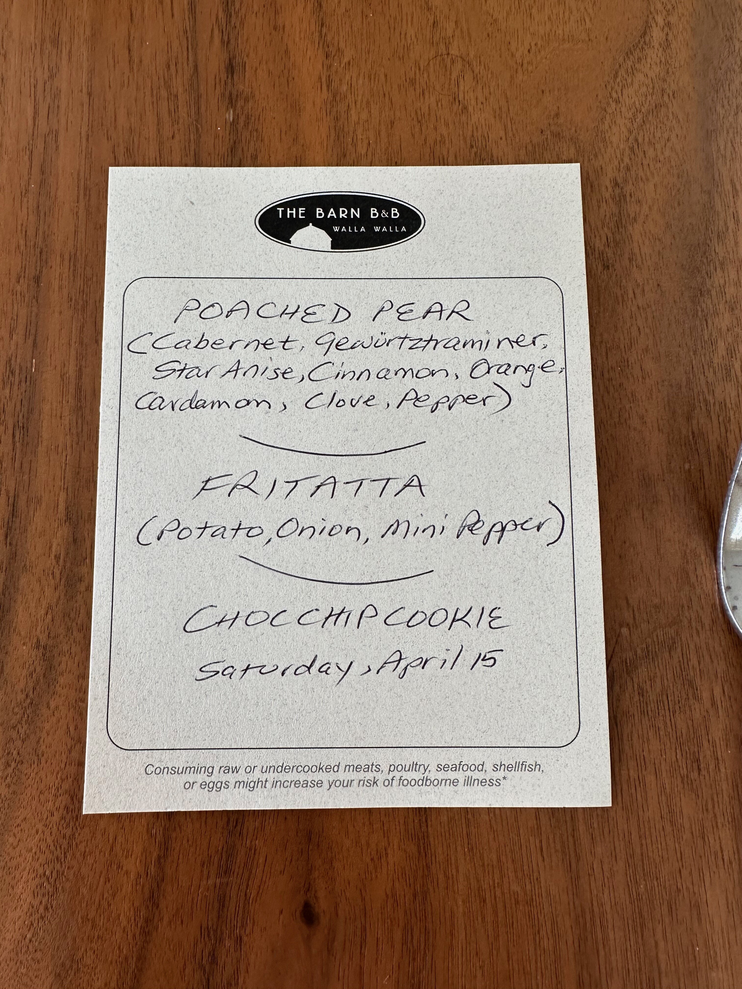 The Barn B&B Walla Walla-餐饮