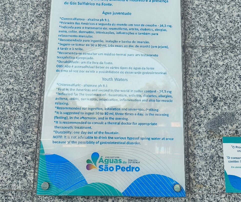 Fontanário Municipal-Aguas de Sao Pedro必去景点