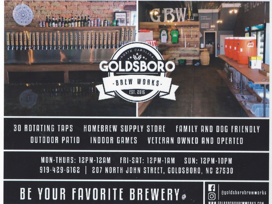 Goldsboro Brew Works-戈尔兹伯勒必去景点