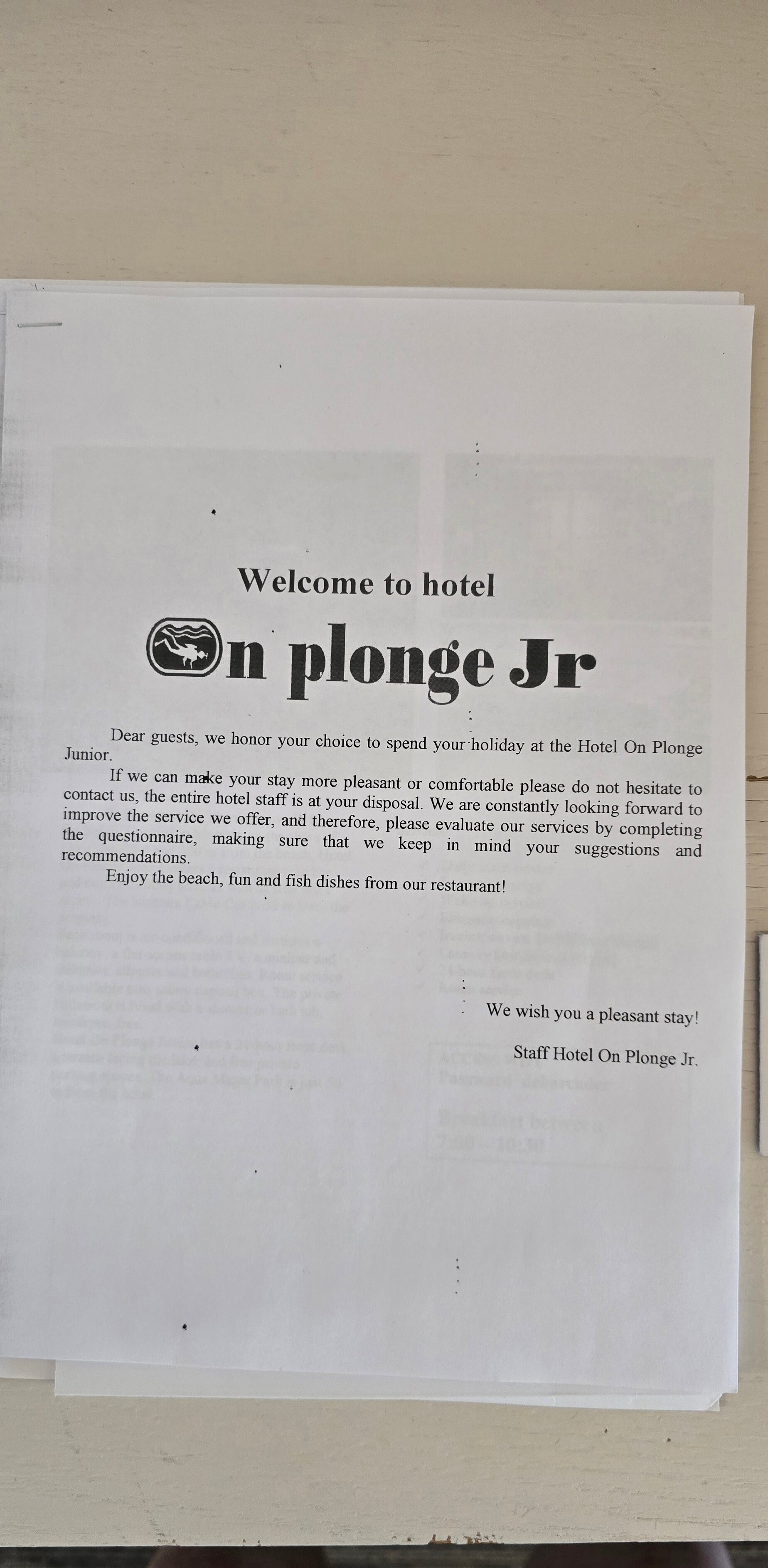 Hotel On Plonge Jr.-官方