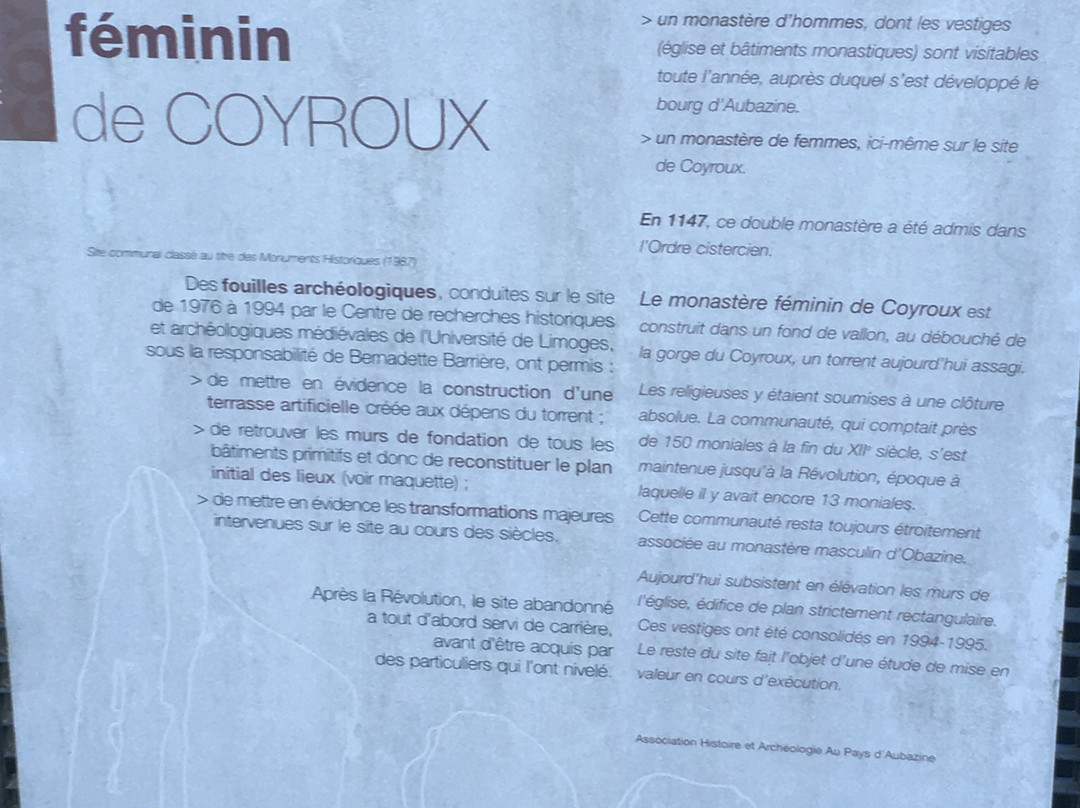 Monastère féminin de Coyroux景点图片
