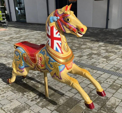 Famous Carters Steam Fair Galloper Horse Sculpture
