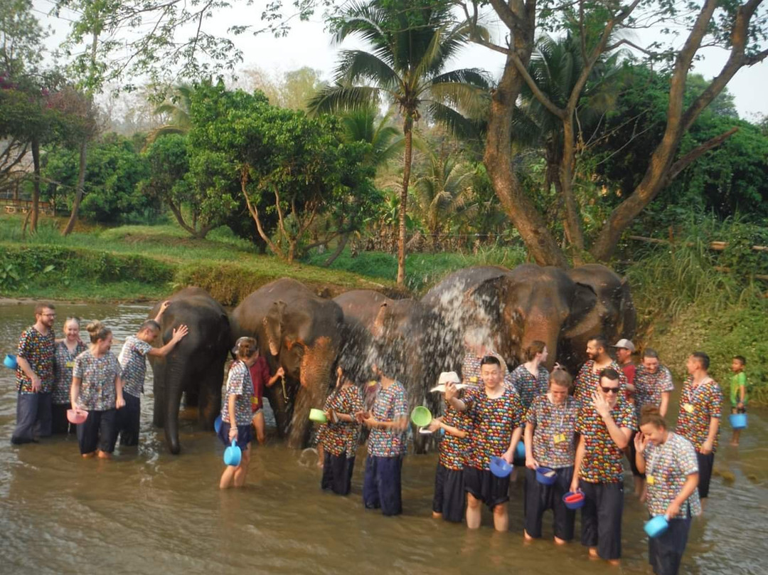 Karen Elephant Family-沙蒙必去景点