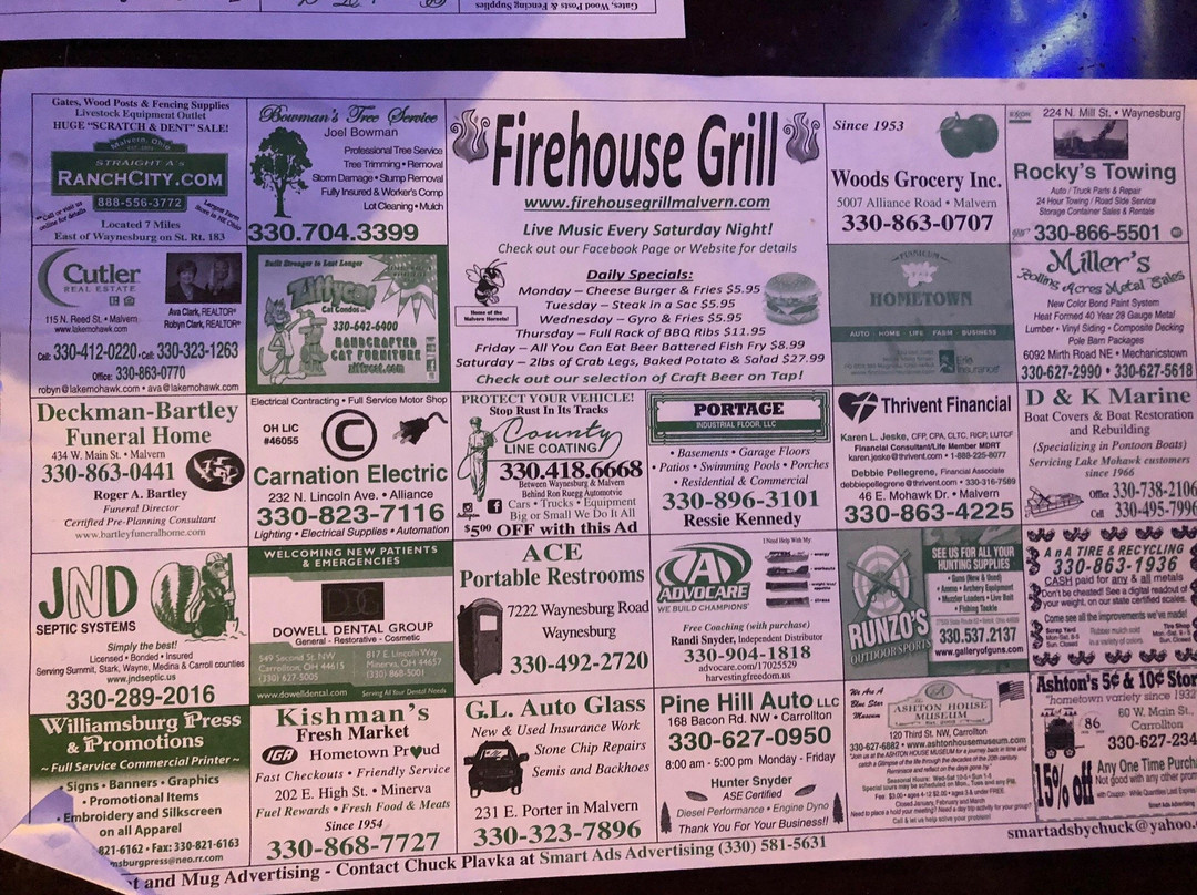 Augusta餐馆和美食-Firehouse Grill