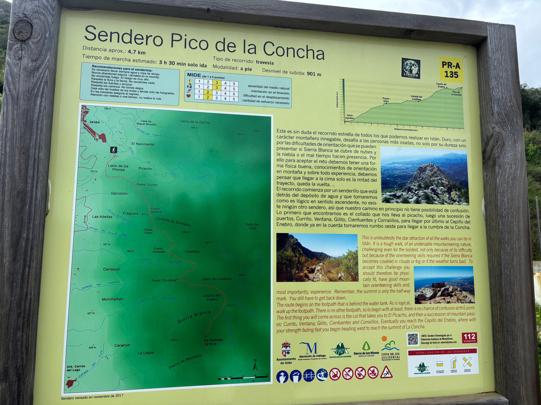 Sendero Pico de la Concha PR-A 135