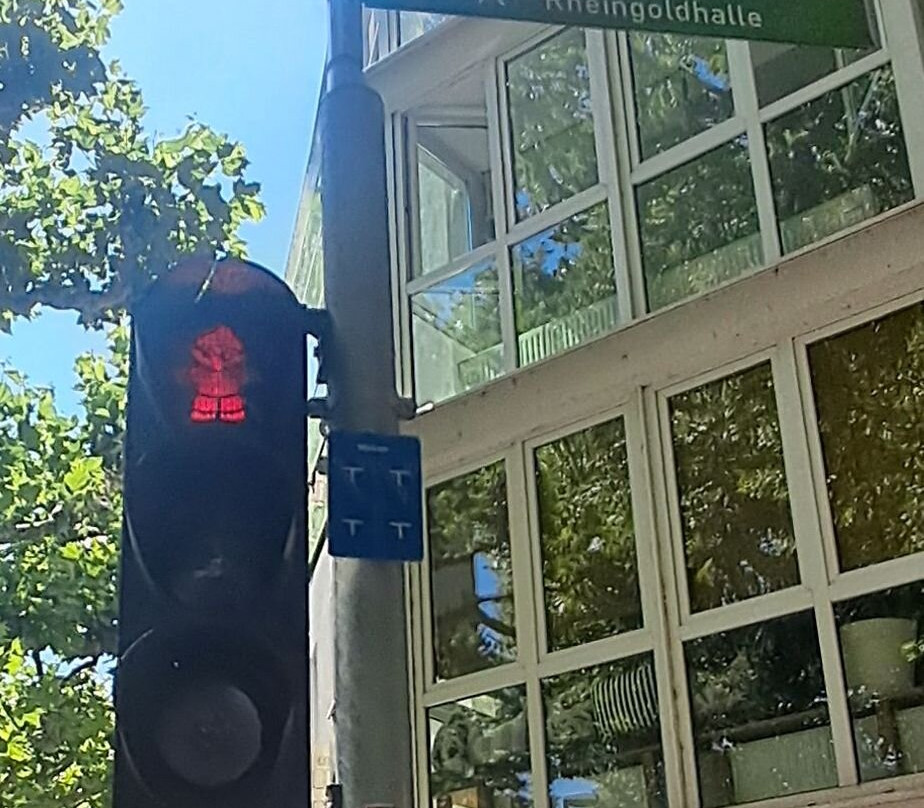 Mainzelmannchen Ampel-美因茨必去景点