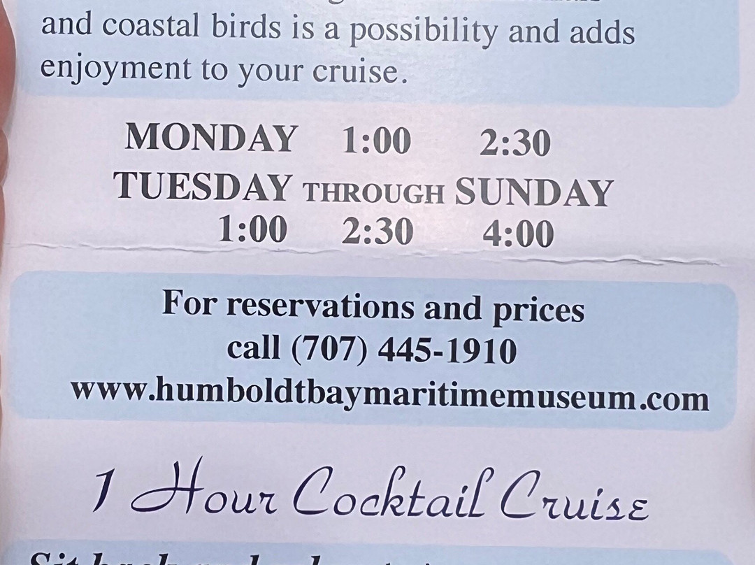 Humboldt Bay Harbor Cruise - Madaket-尤里卡必去景点
