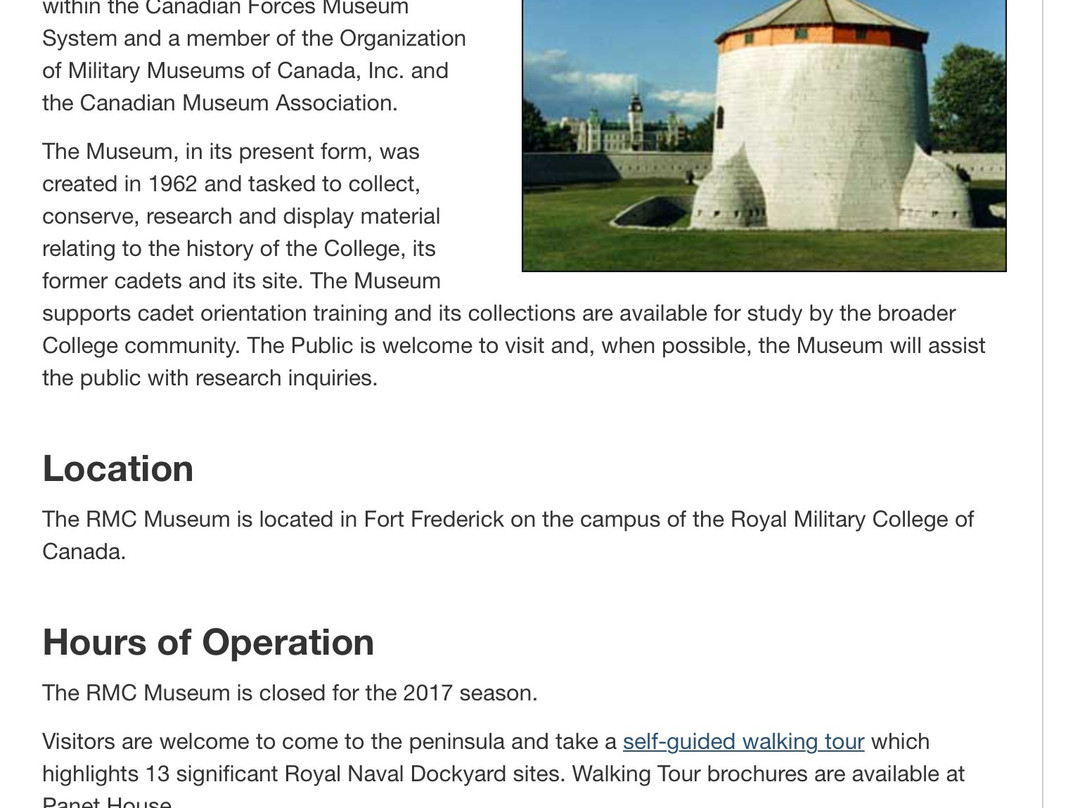 Royal Military College Museum景点图片